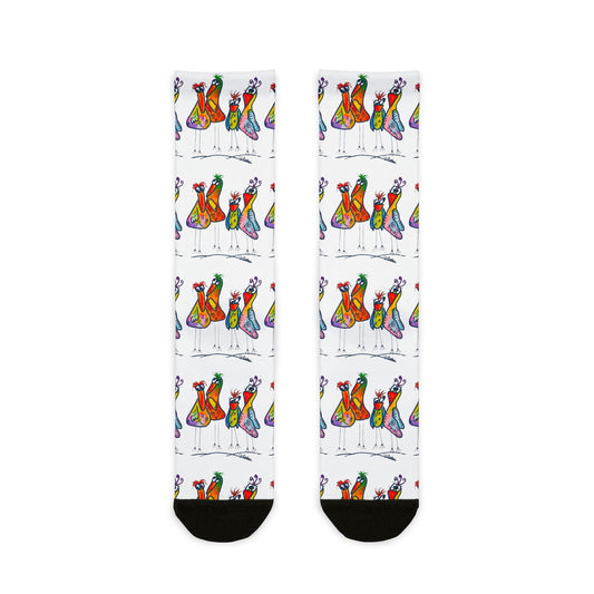 Colorful Bird Crew  Socks