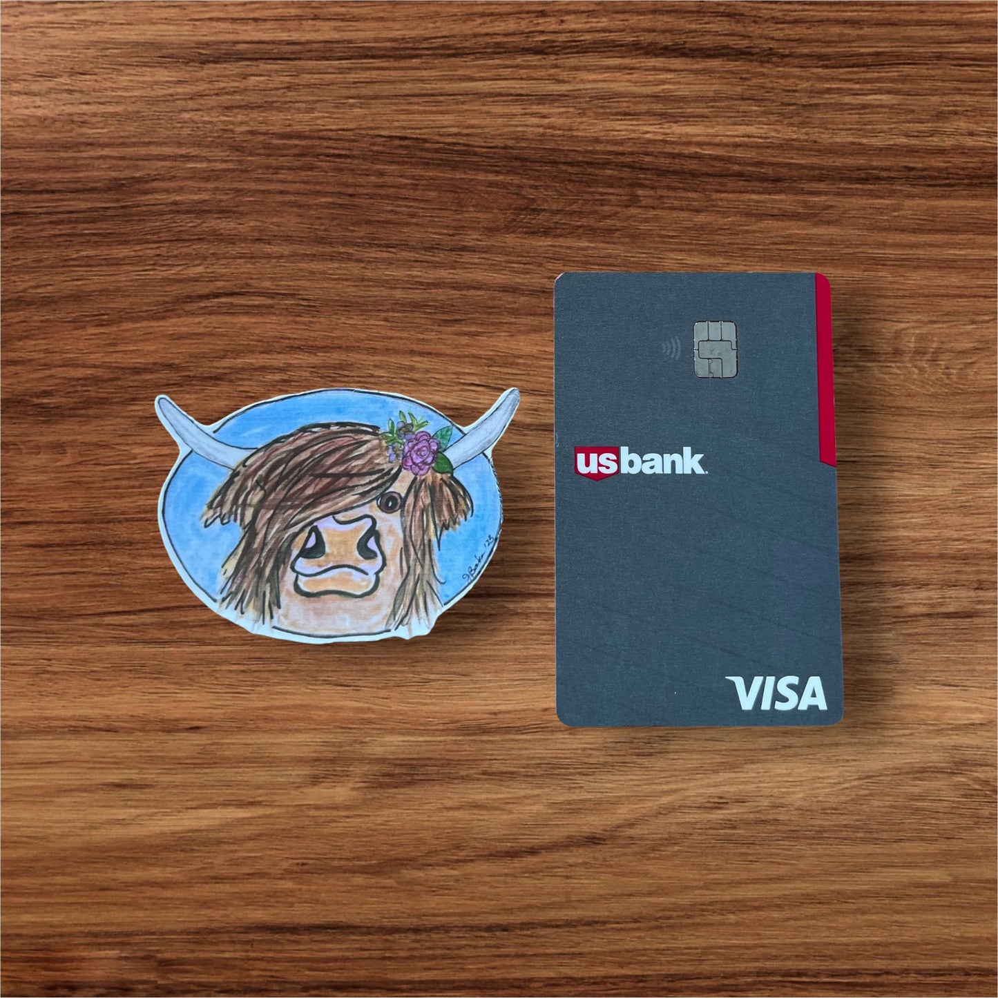 Highland Coo sticker FREE SHIPPING