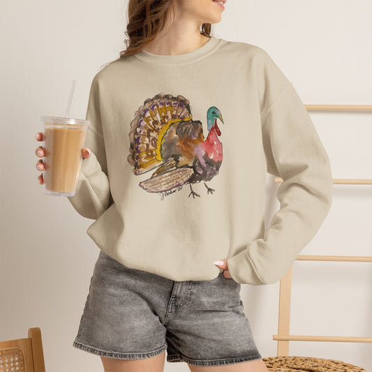 Watercolor Turkey crewneck sweatshirt