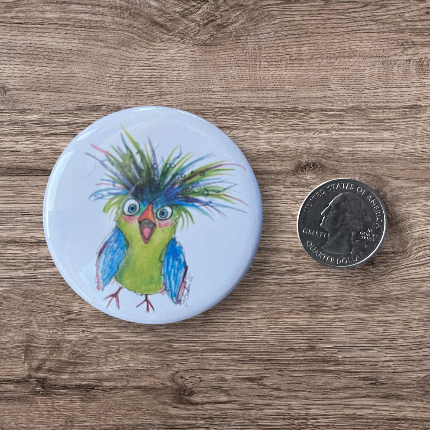 Surprized Bird Refrigerator Magnet