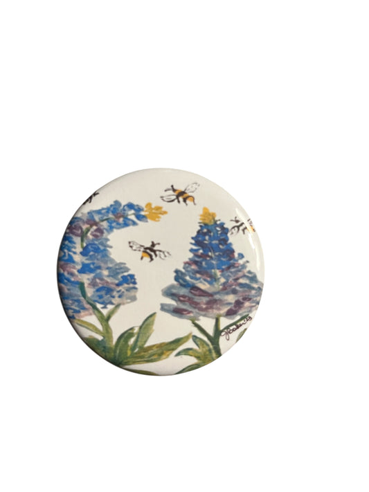 Flowers and Bees Refrigerator Magnet
