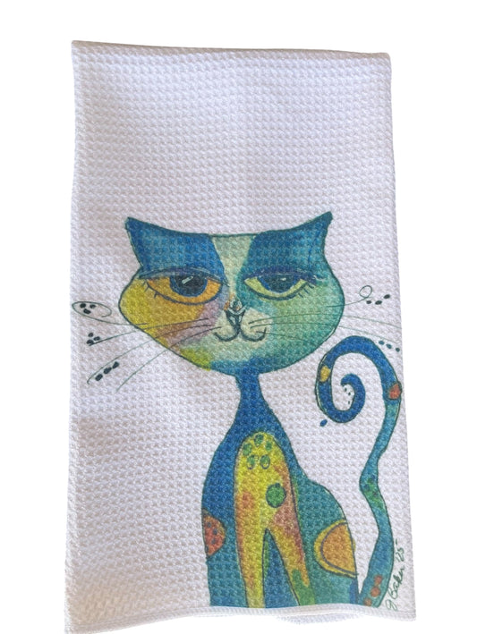 Whimiscal Cat Decorative Towel