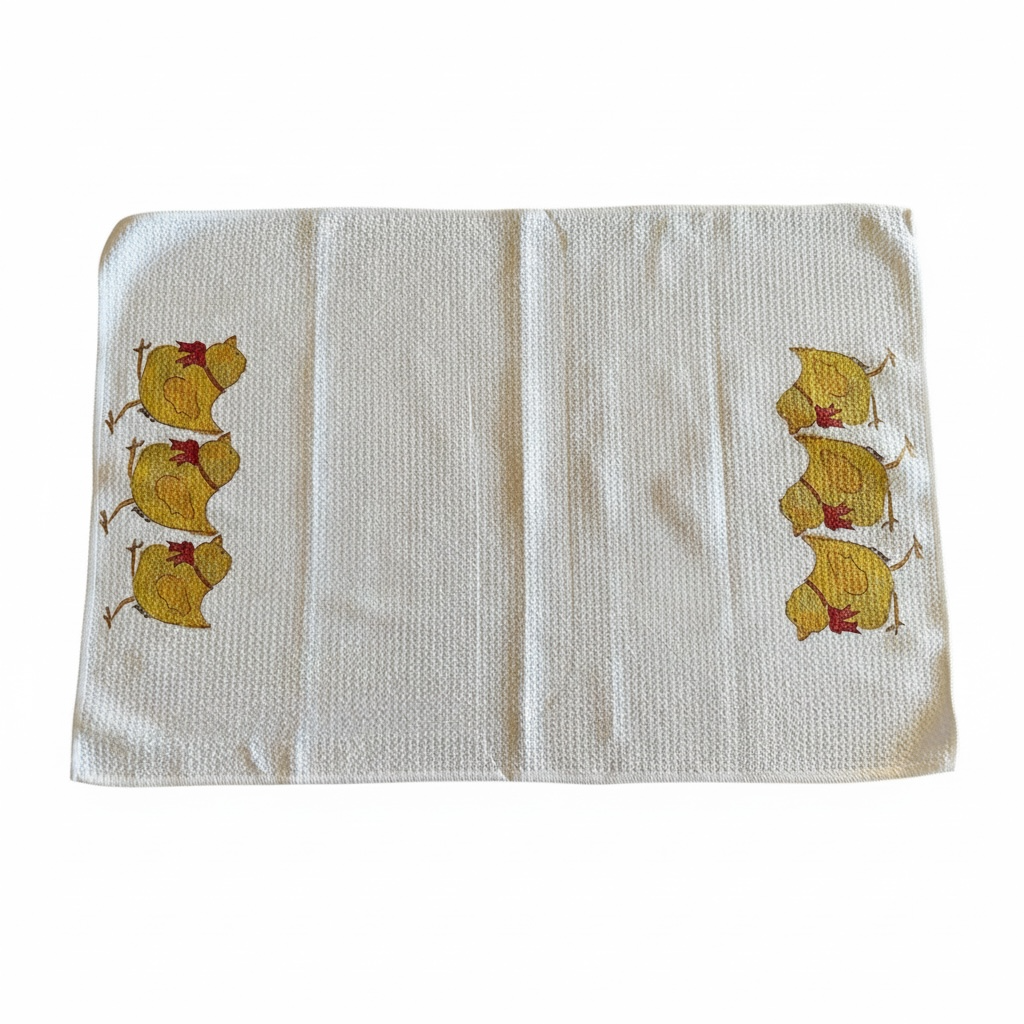 Cheeky trio of chicks kitchen dish towel
