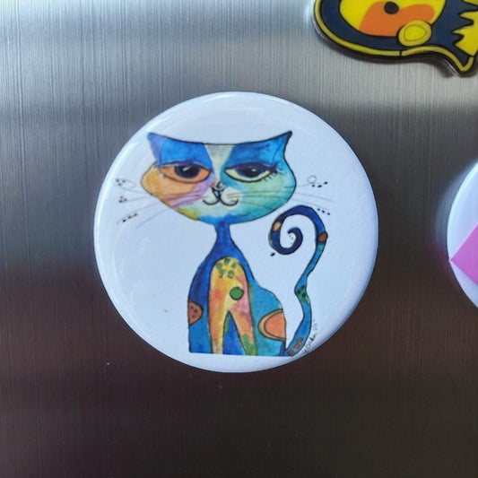 Whimsy Cat Refrigerator Magnet