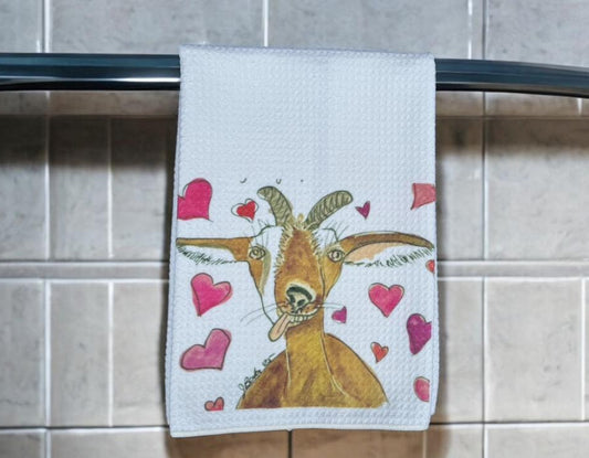 The Love Goat Decorative Towel