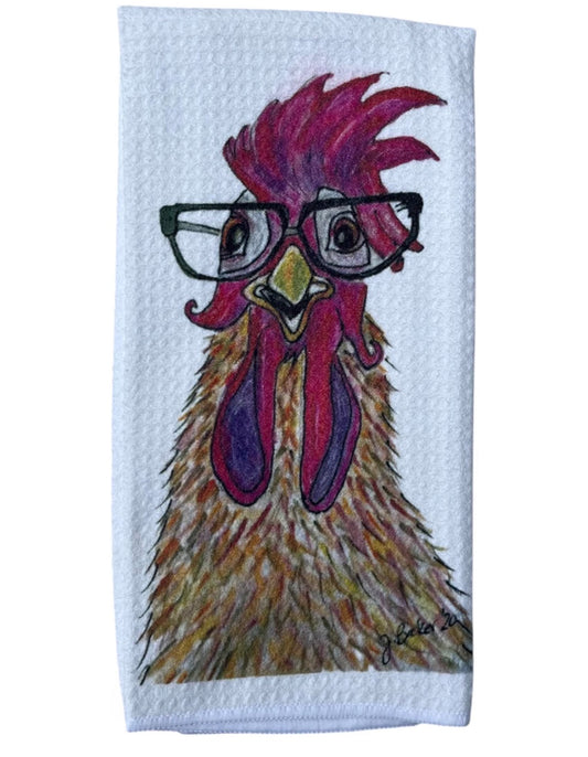 Rooster kitchen dish towel