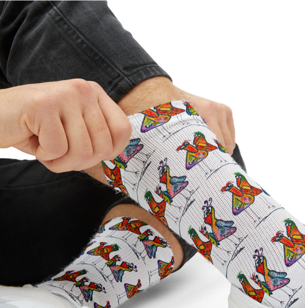 Colorful Little Birds Crew Socks