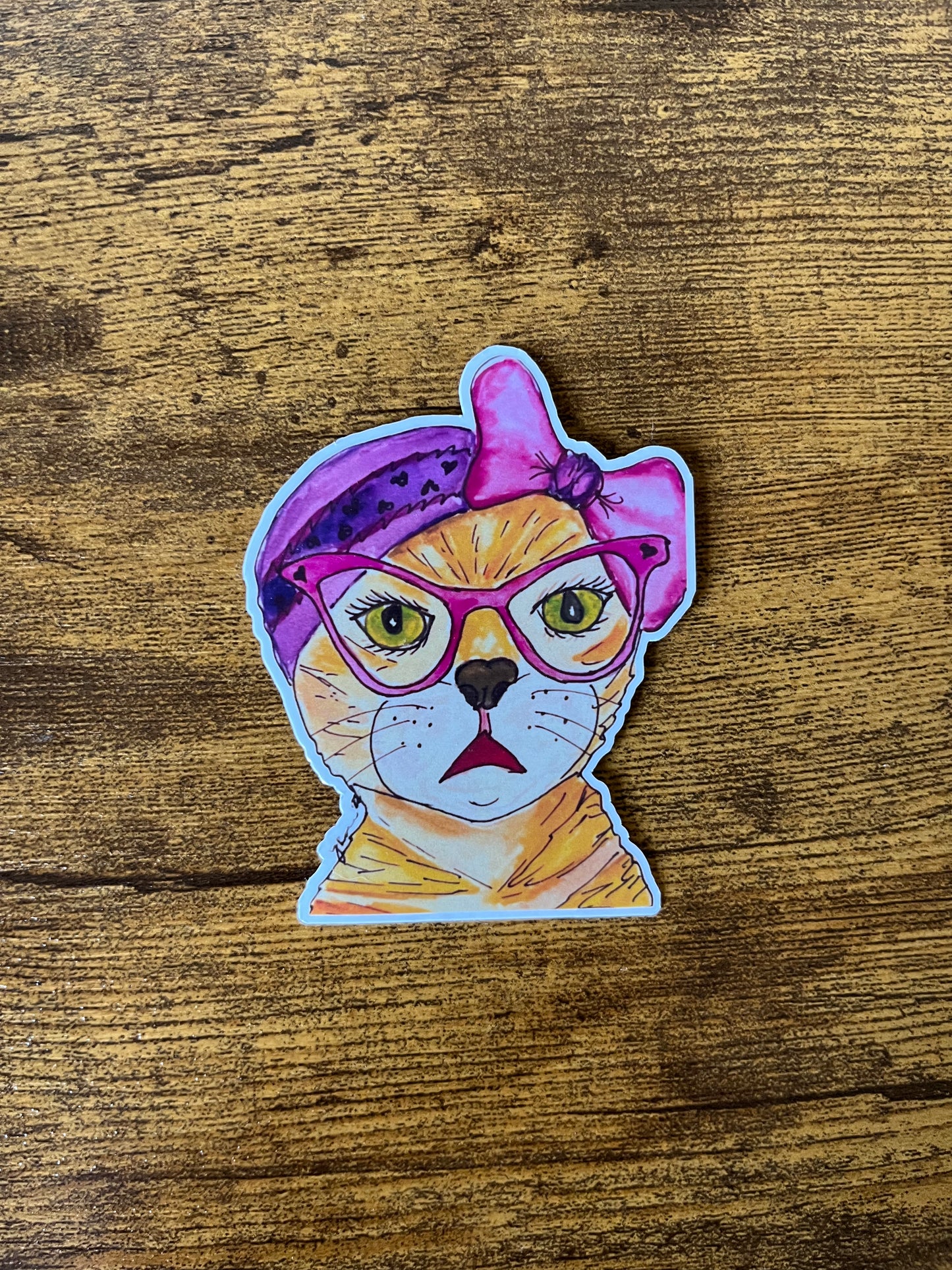 Miss Kitty Cat sticker FREE SHIPPING