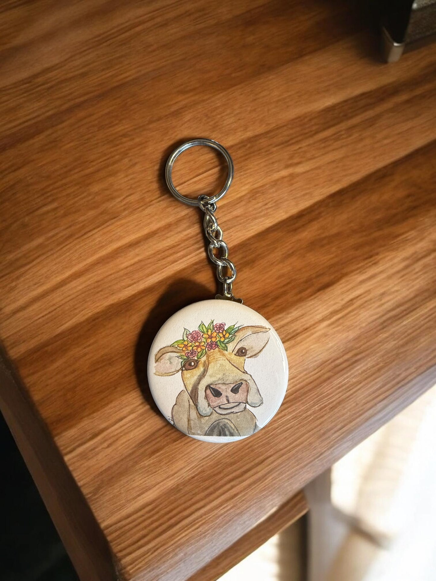 Farmyard Cow keychain