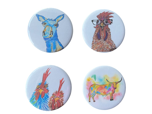 Barnyard Friends Refrigerator Magnet Set