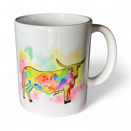 Colorful Longhorn Coffee Mug