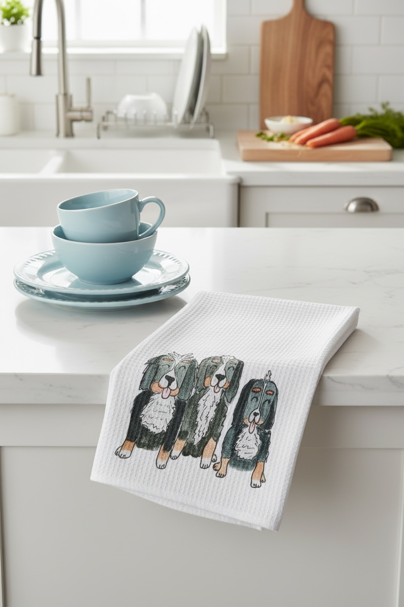 Dog Days decorative dish towel