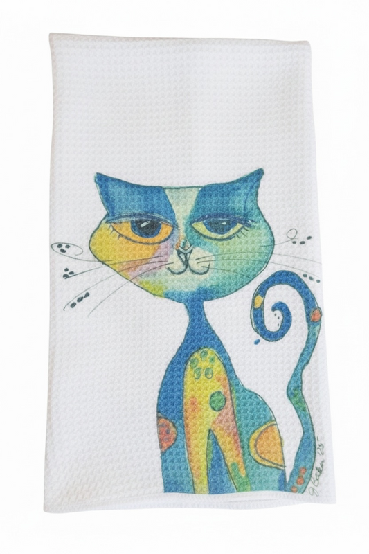 Whimiscal Cat Decorative Towel