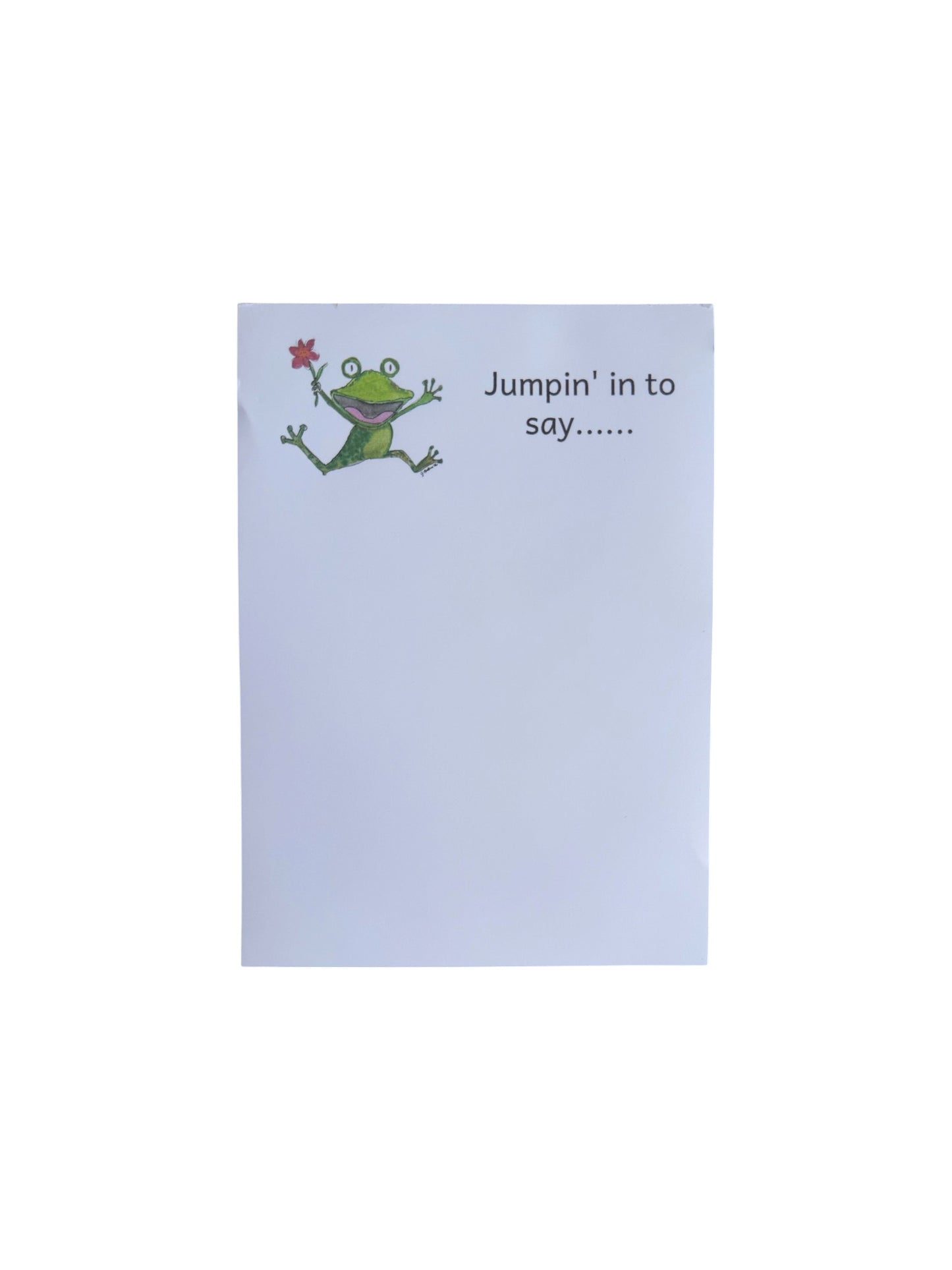 Frolicking frog notepad