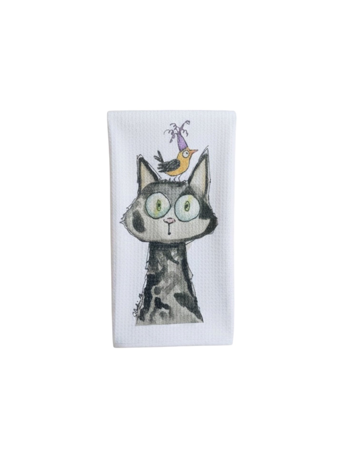 A little bird told me decorative towel