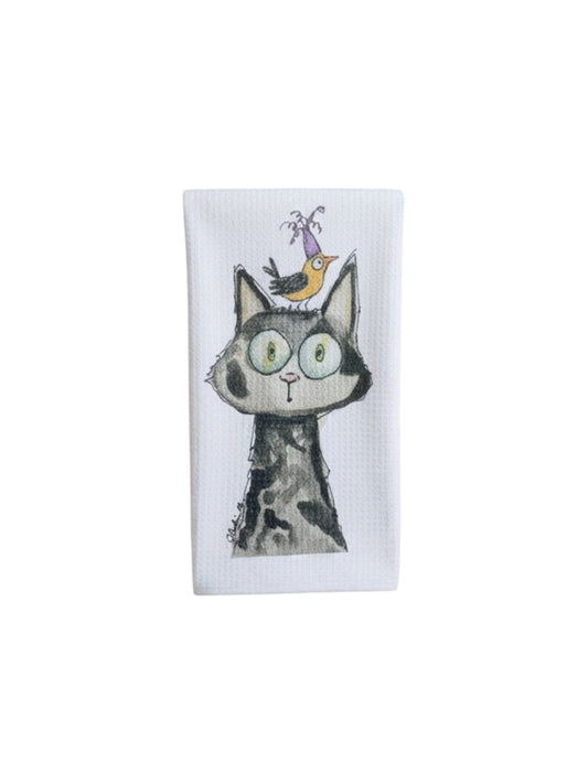 A little bird told me decorative towel