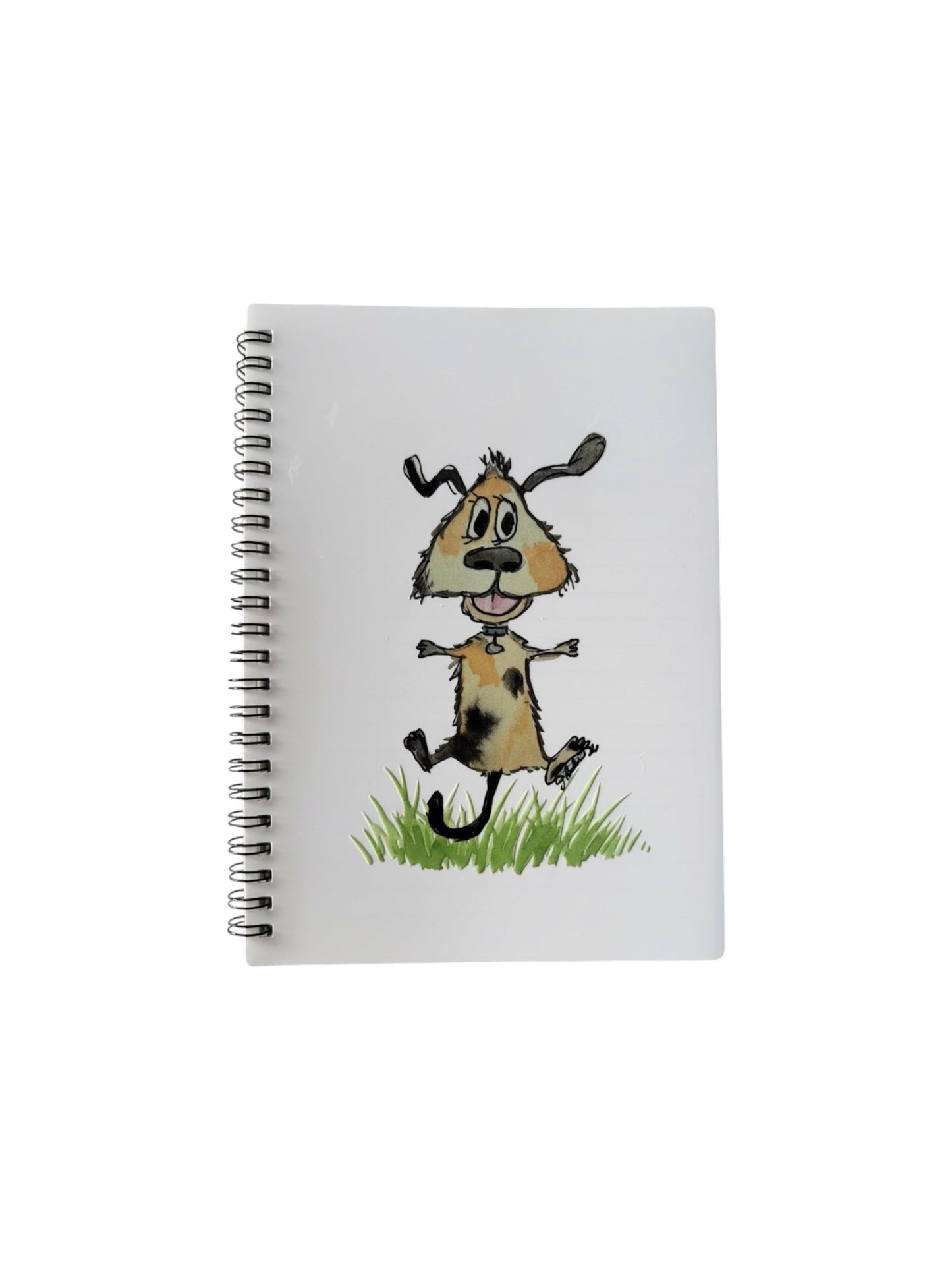 Happy Dog Spiral Notebook Journal