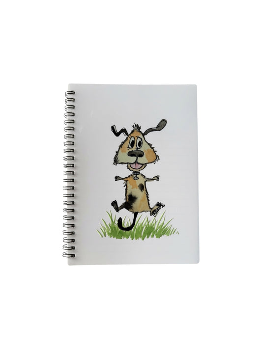 Happy Dog Spiral Notebook Journal