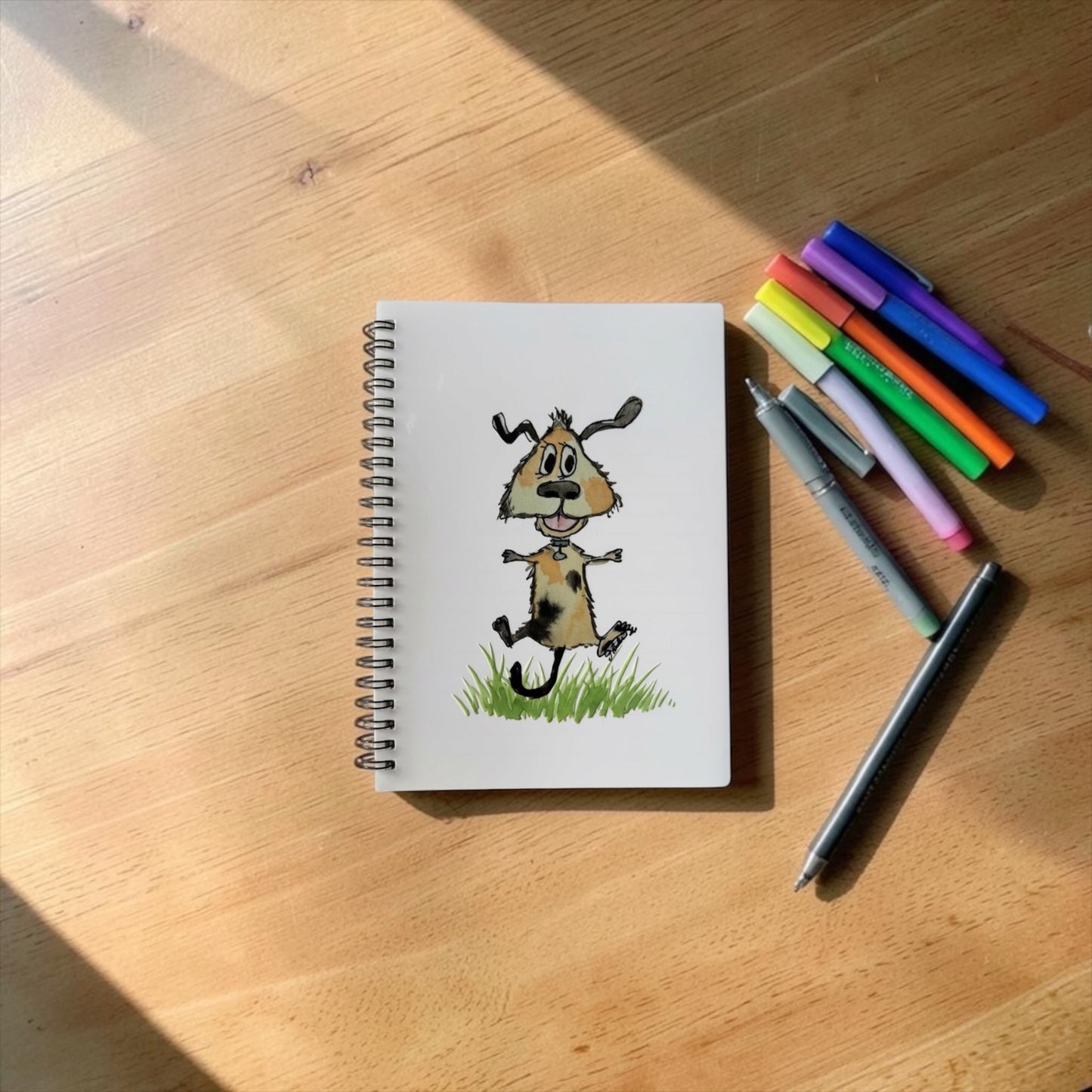 Happy Dog Spiral Notebook Journal
