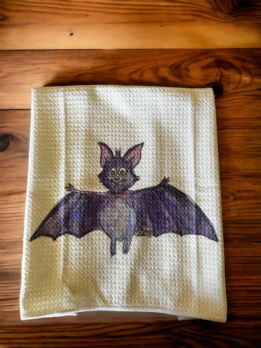 Halloween Bat kitchen towel
