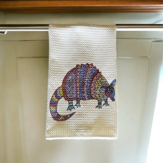 Armadillo kitchen dish towel