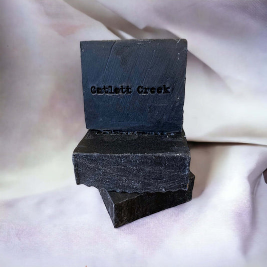 Black activated charcoal soap
