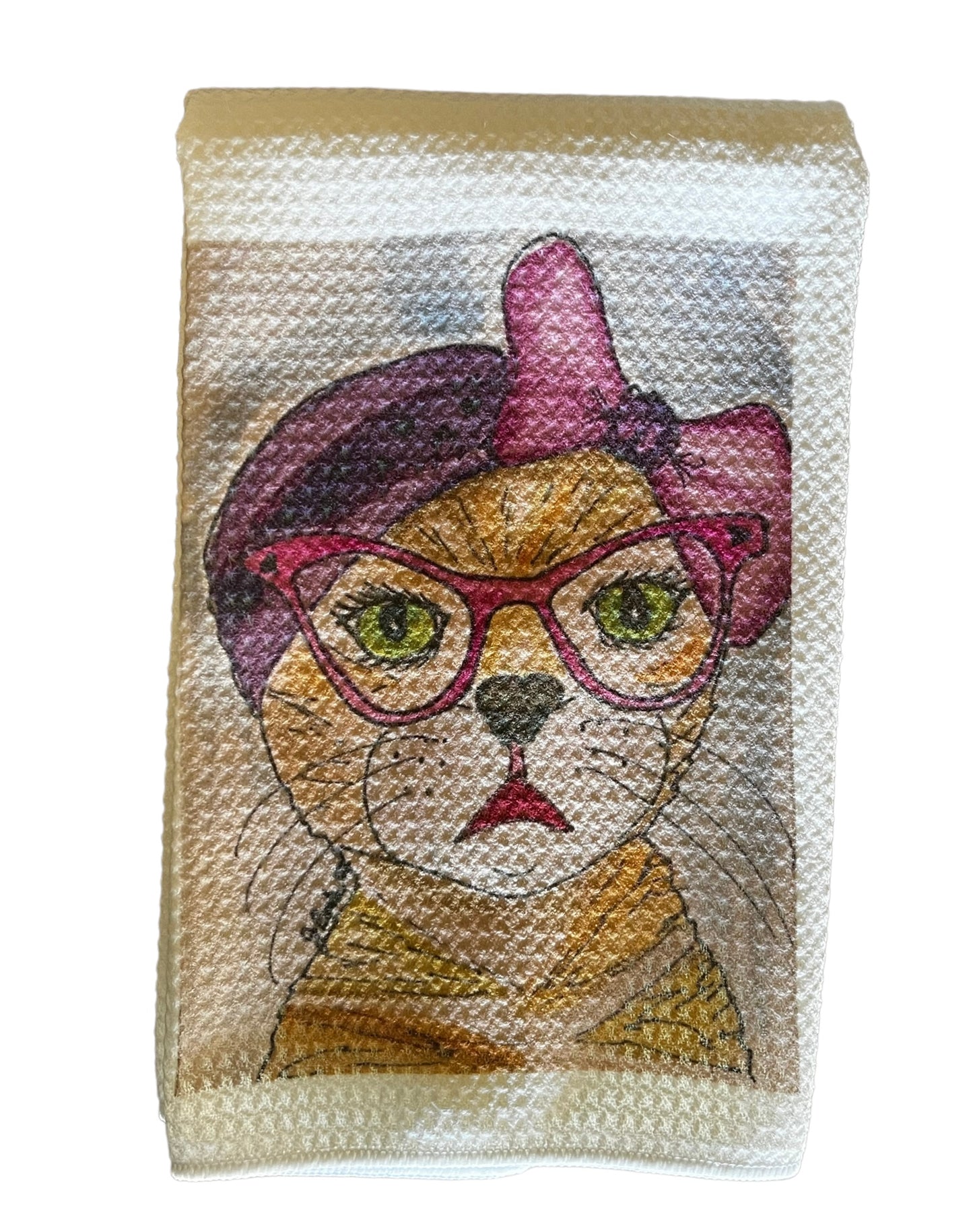 Miss Kitty kitchen dish towel