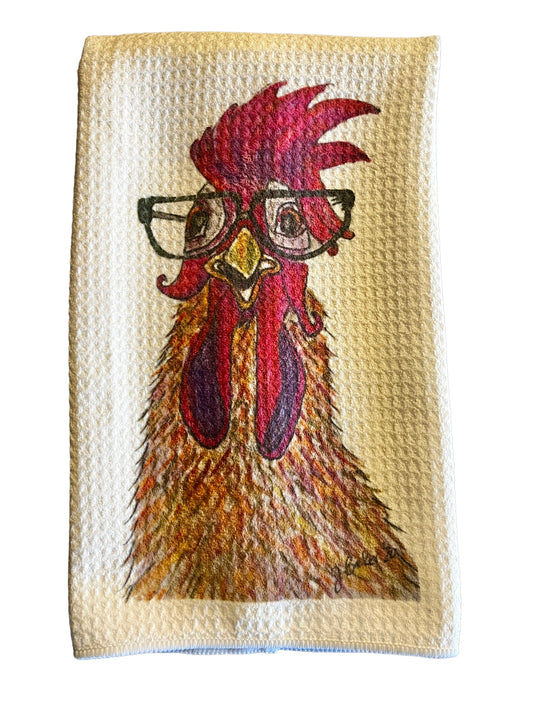 Rooster kitchen dish towel