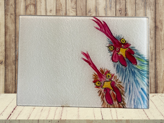 Nosey Chickens Cutting board