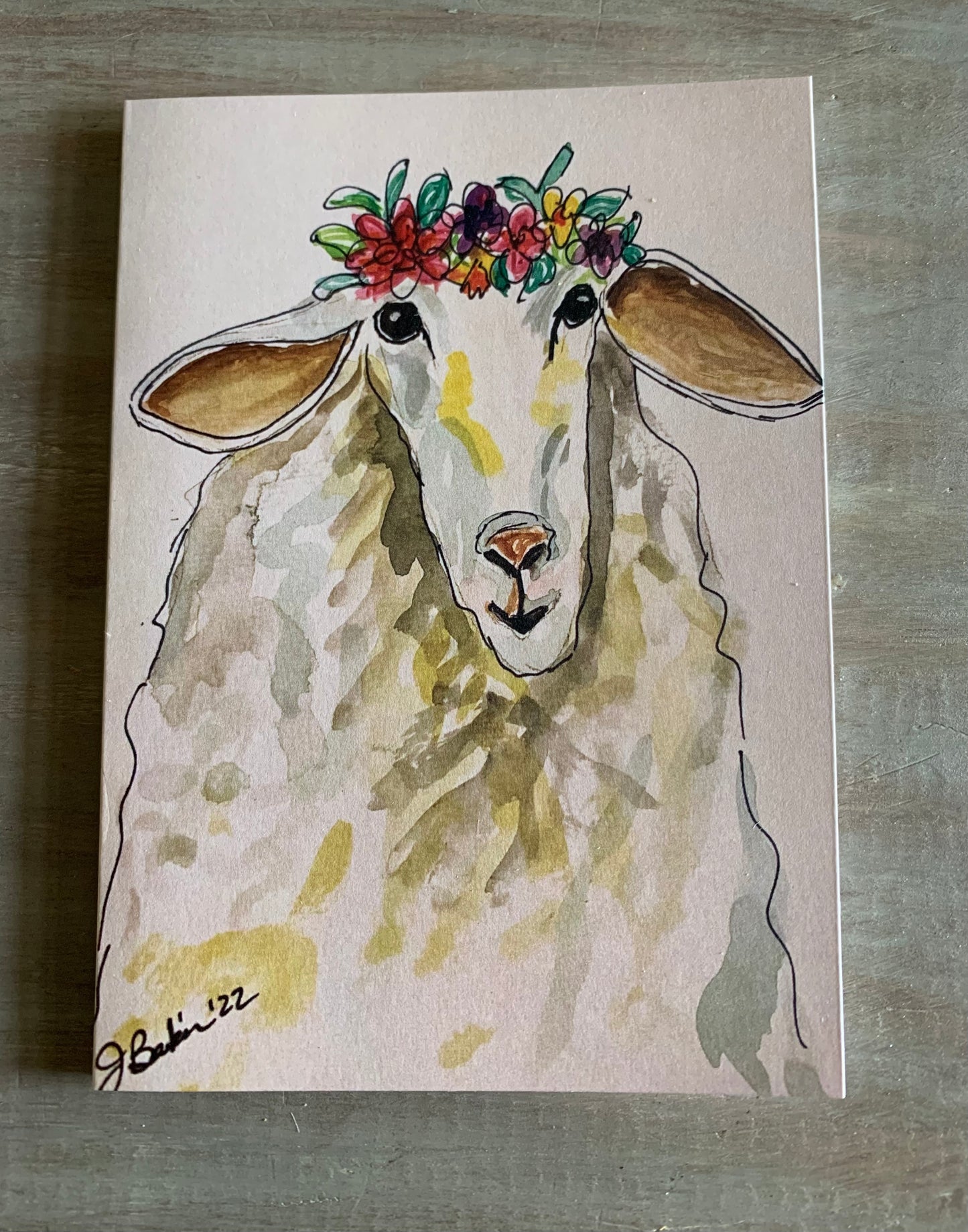 Sheep blank notecard