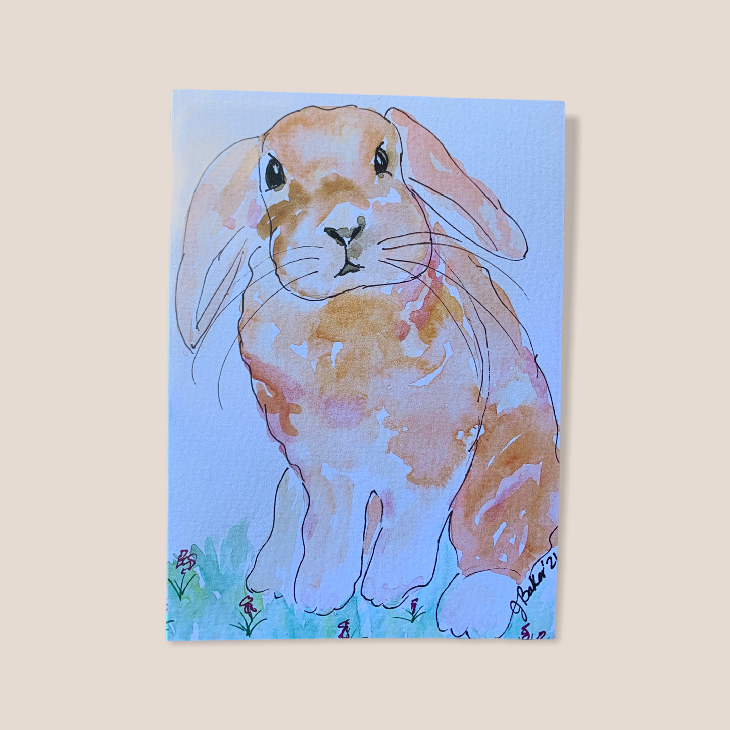 Some bunny loves you blank note card