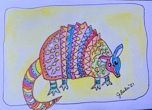 Armadillo blank notecard